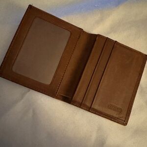 Vintage COACH Wallet brown leather bifold Old Logo